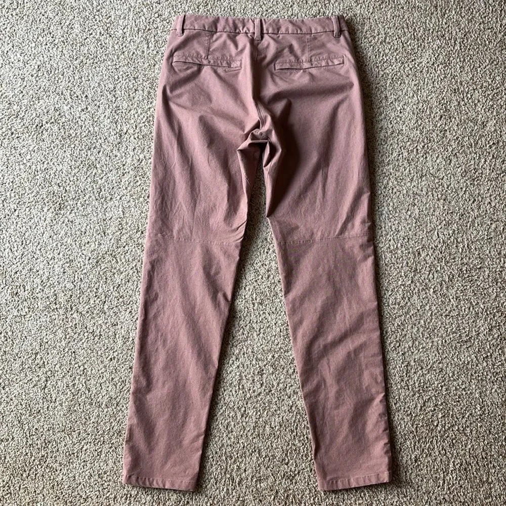 Lululemon Men’s Commission Pant Cotton Slim Earth Dye Faded Red 32